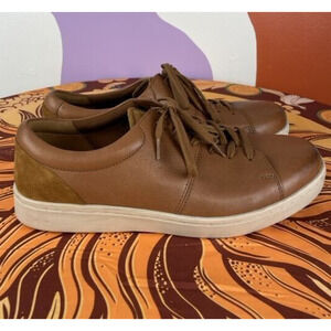 Clarks Leather Sneakers Mens Size 11 M 16501 KITNA VIBE Lace Up Shoes Brown